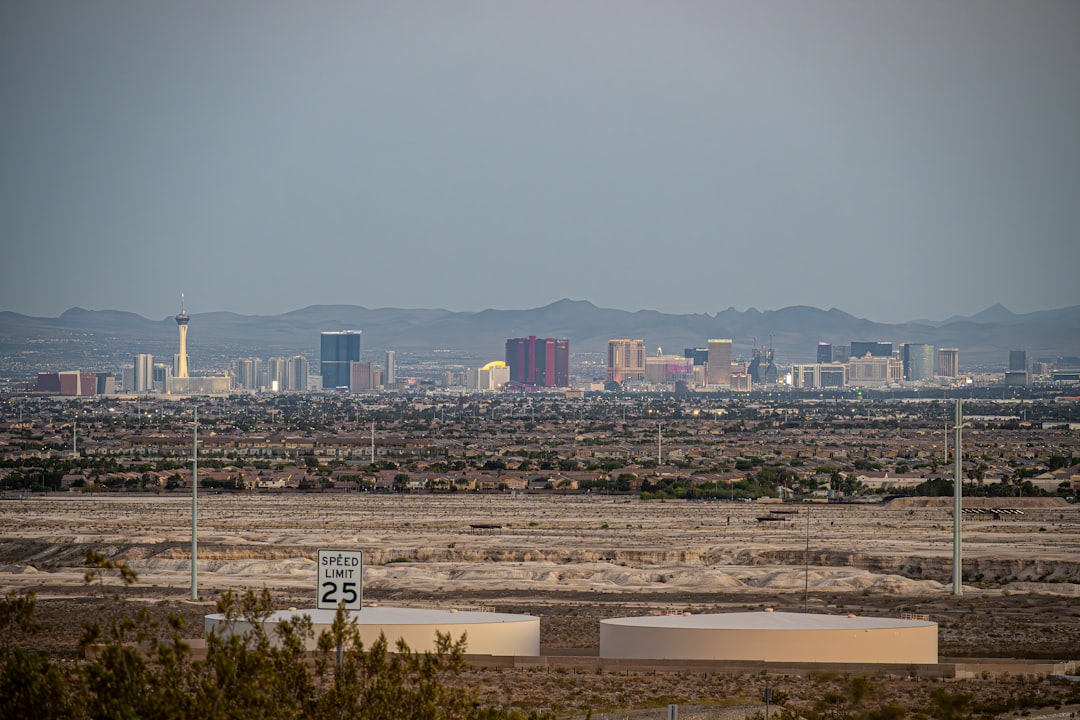 Las Vegas valley skyline — placeholder stock photo