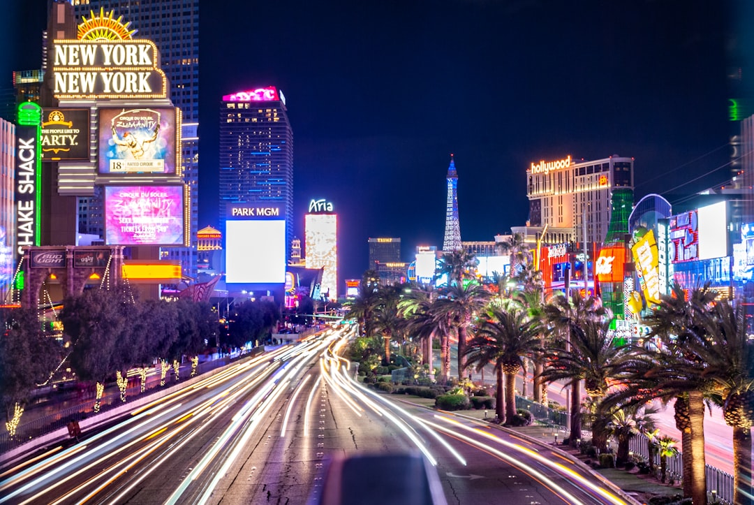 Las Vegas Strip at night, Paradise NV — placeholder stock photo
